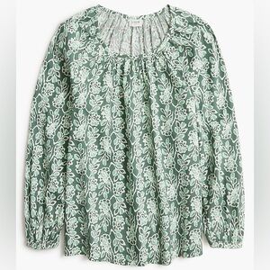j. crew factory • printed scoopneck floral blouse